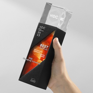 كأس جائزة كريستال مخصص بتصميم إبداعي منقوش، جائزة راقية للاجتماع السنوي للموظفين المتميزين، كأس من الخشب الصلب والمعدن - Product Image 3