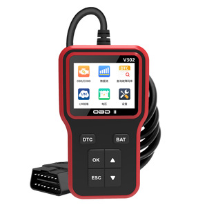 Lector de Códigos OBD2 V302 con Pantalla LCD, Herramienta de Diagnóstico para Auto, Lee y Borra Códigos ABS, 12V, Rojo - Product Image 4
