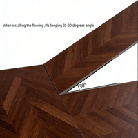 Prix d'usine – Nouveau revêtement de sol hybride SPC en vinyle PVC de luxe, résistant aux rayures, aspect bois foncé, 4mm 5mm, parquet chevron en chevrons