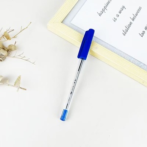Stylo bille simple à pointe balle de 1,0 mm, encre à base d'huile, bleu, noir, rouge, avec manchon d'insertion en plastique transparent durable, idéal pour l'école - Meilleures ventes - Product Image 5