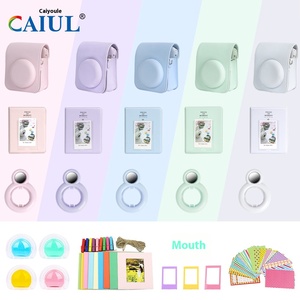 Kit d'accessoires pour appareil photo sept-en-un pour <span class=keywords><strong>instax</strong></span> <span class=keywords><strong>Mini</strong></span> 12, sac de couleur unie, album photo, autocollant, cadre, filtre miroir pour selfie - Product Image 1
