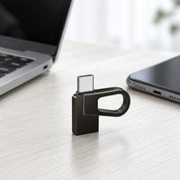 Option de couleur noir argenté Logo personnalisé en métal SSD Clé USB pour les besoins de stockage de documents volumineux