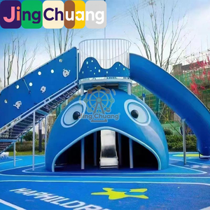 Escalera Espiral de Acero Inoxidable para Interiores y Exteriores, Grande, para Jardín de Infancia, con Forma de <span class=keywords><strong>Ballena</strong></span>, Equipo de Diversión Infantil, No Estándar - Product Image 1