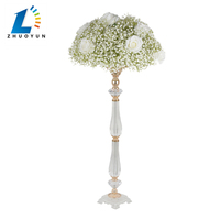 Haute qualité moderne à la main Table de fête de mariage pièce maîtresse Transparent acrylique fleur Stand Vase usine directe