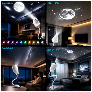 Proiettore USB <span class=keywords><strong>Galaxy</strong></span> con 6/12/24 Film, Luminosità Regolabile, Mini Lampada Notturna a Proiezione Stellare LED per Illuminazione d'Atmosfera in Camera da Letto - Product Image 6