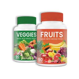 WELLBODY OEM Capsule di Frutta e Verdura Integratore per la Salute Generale che Fornisce Energia <span class=keywords><strong>90</strong></span> Capsule di Frutta <span class=keywords><strong>90</strong></span> Capsule di Verdura - Product Image 1