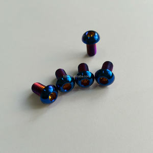 Tornillos de Titanio para Calibradores de Freno de Disco de Motocicleta, Tornillos de Titanio Azul Quemado con Cabeza Torx M8x24mm - Product Image 1