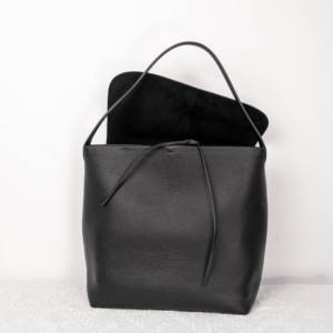 High Quality Women's Vintage Lady Candy Pattern <b>Black</b> Top-Grain Cowhide <b>Large</b> Capacity Single-Shoulder <b>Handbag</b> - Product Image 2