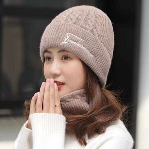 Women's Knitted Hat Warm Thick Winter Wool Style Korean Face Slimming <b>Beanie</b> Hat For Cold Weather - Product Image 4