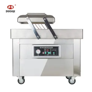 Duoqi máquina de embalagem a vácuo, dz (q)-400/2sb, empacotador duplo com peixes, bife, equipamento, máquina de embalagem a vácuo