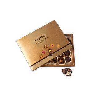 Favor DE BODA cuadrado Insertos de PVC Regalos de papel Bar Dulces Bombones Embalaje Cajas rígidas de chocolate Chocolates Joyful Candy Box - Product Image 2