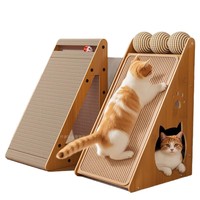 Jouet pour chat multifonctionnel, griffoir triangulaire, poteau à griffer en corde de jute, résistant à l'usure, sans perte de fibres, sisal vertical