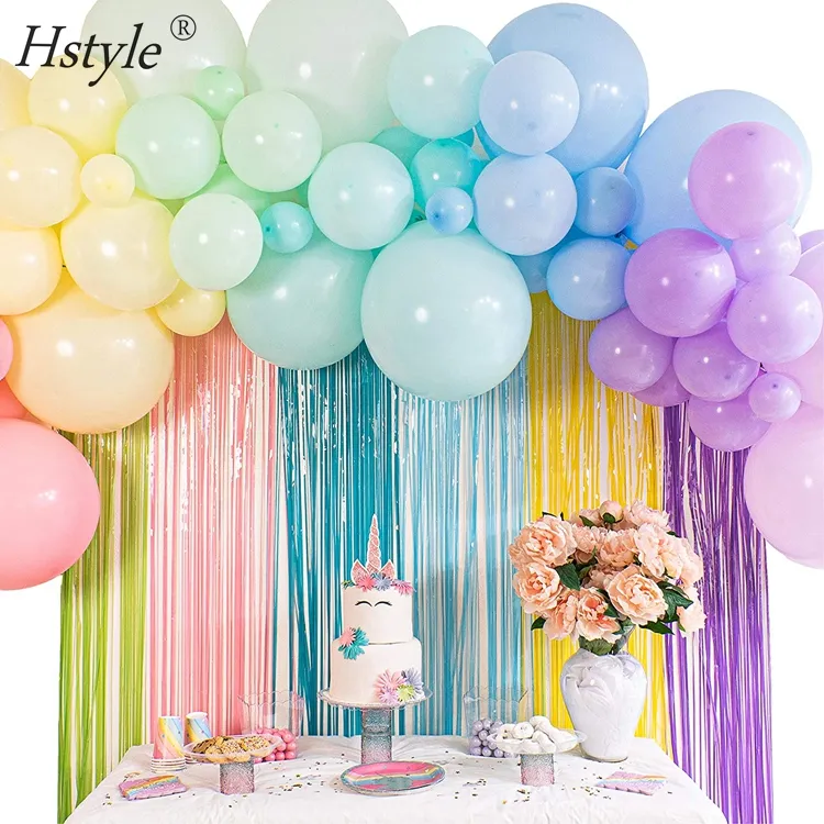 Macaron balon kemer kiti Pastel balon Garland kiti doğum günü bebek duş partiler altın konfeti gökkuşağı balonlar SET922