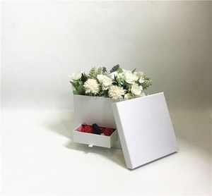 <b>Small</b> Size Square Flower Bucket Single Item Drawer Hug Bucket Flower Gift <b>Box</b> for Birthday - Product Image 3