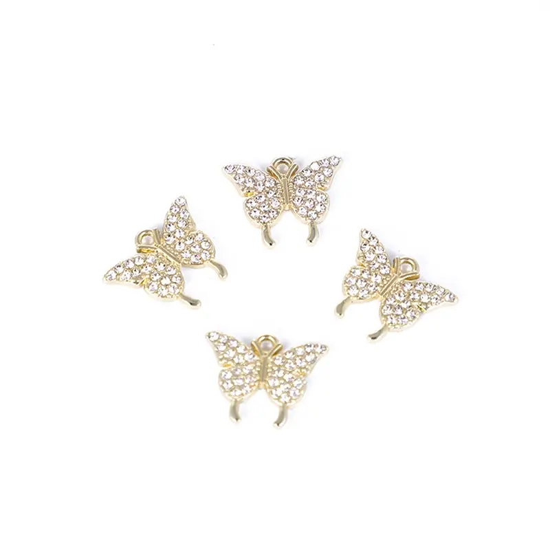 Wholesale Zinc Alloy Enamel Charms Butterfly bird Bee shape pendants for DIY Jewelry Making Finding Accessories
