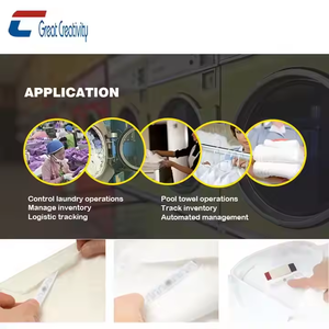 Étiquettes de blanchisserie Uhf imperméables vêtements étiquette textile étiquettes de vêtement lavables vêtements tissu tissé étiquette de blanchisserie Rfid - Product Image 5