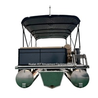 Bateau ponton haut de gamme de 19 pieds pour les excursions de pêche, les fêtes, les célébrations et les trajets touristiques en bateau-taxi