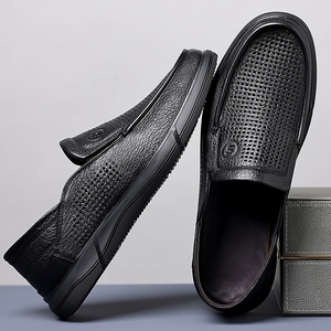 Mens Casual <b>Shoes</b> <b>Soft</b> Sole <b>Soft</b> Upper Summer Mens <b>Shoes</b> Genuine Leather Slip-On Dad <b>Shoes</b> Perforated Breathable Leather <b>Shoes</b> - Product Image 6