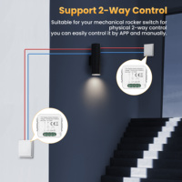 Interrupteur tactile intelligent 2 voies sans neutre 10A PC/ABS pour l'automatisation des bâtiments commerciaux américains Smart Life
