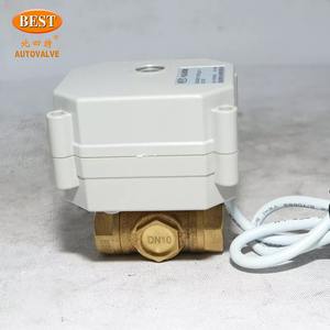 12V 24V DC 220V מיני C5303 פליז שליטה תלת כיוונית שסתום כדור מיקרו חשמלי שסתום כדור מים מפעיל חשמלי - Product Image 4