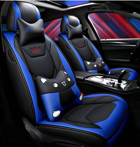 Housse de siège de voiture en cuir de luxe, motif dessin animé, ensemble complet, ajustement universel pour voiture - Product Image 3