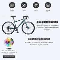 Vélo de route 700C en acier Hi-ten, 21 vitesses, freins à disque, pour adultes, prix compétitif, fabriqué en Chine