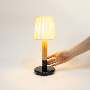 Hiện đại thân thiện với môi gỗ đèn bàn với vải bóng râm không dây & sạc Led điều khiển cảm ứng cho nhà hàng sử dụng - Product Image 1