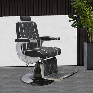 एशियाई बाजार हेयर सैलून फर्नीचर लक्जरी मालिश कुर्सियों एल्यूमीनियम भारी ड्यूटी काले नाई कुर्सियों - Product Image 1
