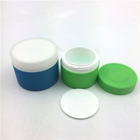 Récipient en plastique personnalisé fabriqué en usine personnalisable pot 30g 50g 60g 80g 100g 150g avec couvercle en plastique pot cosmétique noir mat pour crème pour la peau