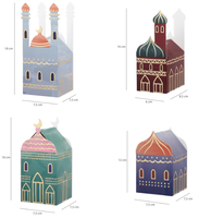 Ramadan/Eid Mubarak islamique, 30 boîtes cadeaux en papier jetables non toxiques de petite taille pour les fournitures de fête pour enfants