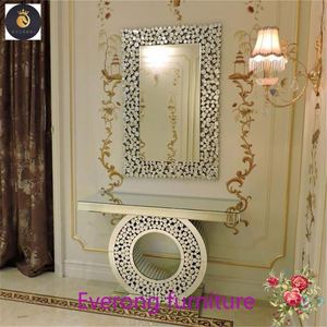 New Arrival 3D Mirrored <strong>Console</strong> <strong>Table</strong> With Wall <strong>Mirror</strong> Set Mesa Consola Con Espejo - Product Image 5