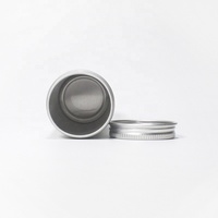 Pot en aluminium en forme de cylindre rond argenté de 100ml avec couvercle à vis Boîte de conserve à thé de 100g Boîte de stockage des aliments