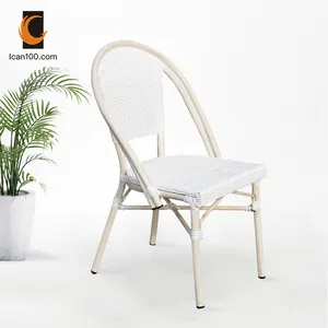 厳格な品質の新しいスタイルのモダンなアルミニウム長椅子ビストロチェアカフェレストランチェア