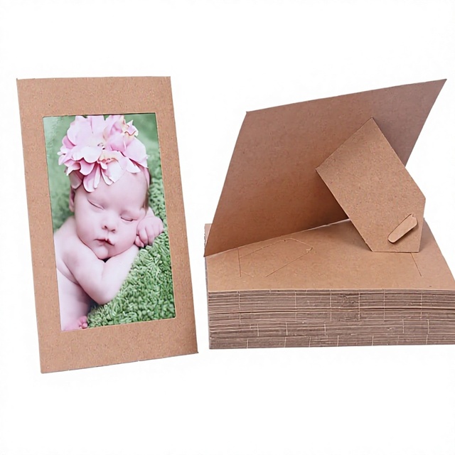 50 Pack Standing Cardboard Easel Photo Frames 4x6 Bulk Graduation Father's Day Back to School Wedding Birthday
