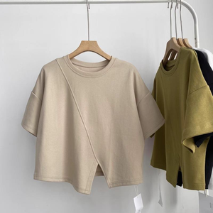 Camiseta Corta Personalizada con Diseño de Corte y Confección, Camiseta de Algodón para Mujer, Camisetas de Sublimación al por Mayor, Camiseta Básica de 250 g/m² para Mujer - Product Image 3