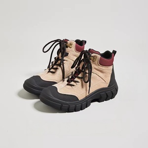 High-top hiking <b>boots</b> anti-slip thick sole breathable mesh outdoor <b>work</b> shoes men's and women's versions available - Product Image 1