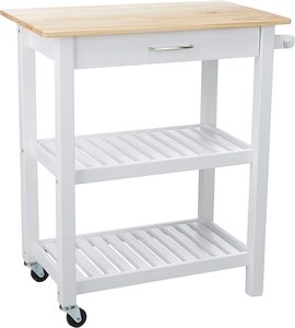 Combohome Chariot de cuisine Rolling Island avec comptoir en acier inoxydable Chariot utilitaire pour <span class=keywords><strong>micro</strong></span>-ondes <span class=keywords><strong>Table</strong></span> avec porte-serviettes - Product Image 1