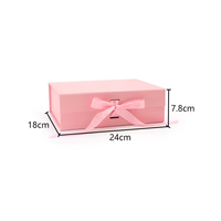de taille de logo personnalisé de qualité Boîtes de papier cadeau roses et noires Emballage magnétique en forme de rectangle
