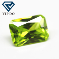 3*5-10*14mm vert pomme/vert pomme D rectangle forme octogonale coupe cubique zircone pierre précieuse synthétique coupe machine octogonale CZ pierre