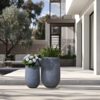 Pot de fleurs en béton léger décoratif classique moderne, pot rond en béton coloré, pot de décoration pour la maison, pot pour jardin, pépinière