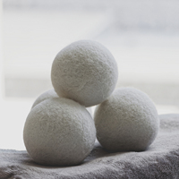 Boules de séchage en laine de Nouvelle-Zélande faites à la main, sans plis, durables, emballage en vrac, réutilisables, vente en gros