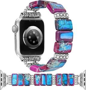 <span class=keywords><strong>Bracelet</strong></span> de montre chaîne bracelets de mode pour Iwatch 38 42 mm jaspe impérial <span class=keywords><strong>bracelet</strong></span> de montre perlé pour Apple Watch - Product Image 6