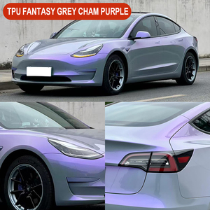 Película Protectora de Pintura (PPF) Color Gris Encantador y Morado, Cambia de Color, Resistente a Arañazos, Protección UV, Auto-Reparable, TPU para Autos - Product Image 3