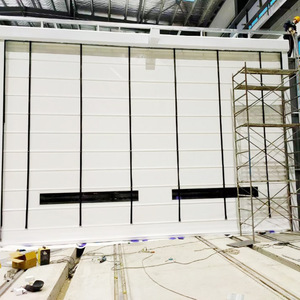 Ventanas transparentes de gran tamaño Puerta de apilamiento de PVC minimalista a medida Puerta de persiana enrollable plegable duradera <span class=keywords><strong>para</strong></span> tienda - Product Image 1