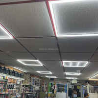 Plafonnier décoratif carré à LED, cadre à 4 barres, 3 options CCT 3000K 4000K 6500K, éclairage à économie d'énergie