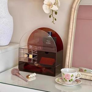 Boîte de rangement moderne en acrylique pour soins de la peau, organisateur de parfums de bureau avec forme rectangulaire en plastique PP et utilisation de cartes magnétiques - Product Image 5