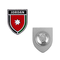 Autocollant de téléphone en émail avec emblème du pays de Jordanie, en stock, autocollants personnalisés, drapeau, carte, plaque métallique, badge d'épingle du Moyen-Orient