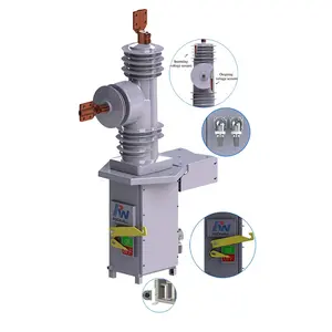 Interruptor de circuito de vacío inteligente con controlador, Reconectador eléctrico de 11kV, 15kV, 17kV, 630A, con base de fábrica