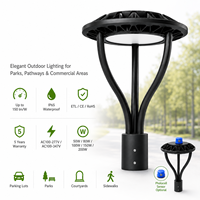 Chips de alta calidad 3030SMD 150lm/W IP65 Sensor de fotocélula impermeable post Top slip instalación LED jardín exterior post Top Light