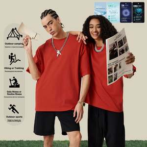 Venta al por mayor caliente personalizado DTG bordado 100% algodón 235GSM Casual camiseta de gran tamaño de alta calidad recortada Boxy camiseta para hombres a - Product Image 3